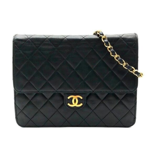 Authentic CHANEL 24K Timeless Classic Vintage Small Single Flap Bag Chain Purse - Picture 1 of 16